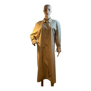Misty Harbor Unisex Vintage Trench Coat Tan Cotton Blend Liner Size 10